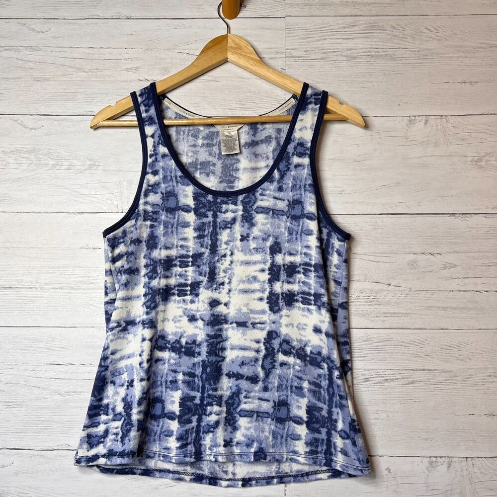 Lucky Brand Tank Top Womens Size Medium Blue Tie Dye Super Soft Comfy Cozy